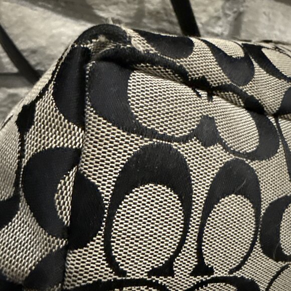 Authentic Rare Coach Black Stripe Bucket w/Patent Leather No M1382-F30581 - Picture 7 of 12